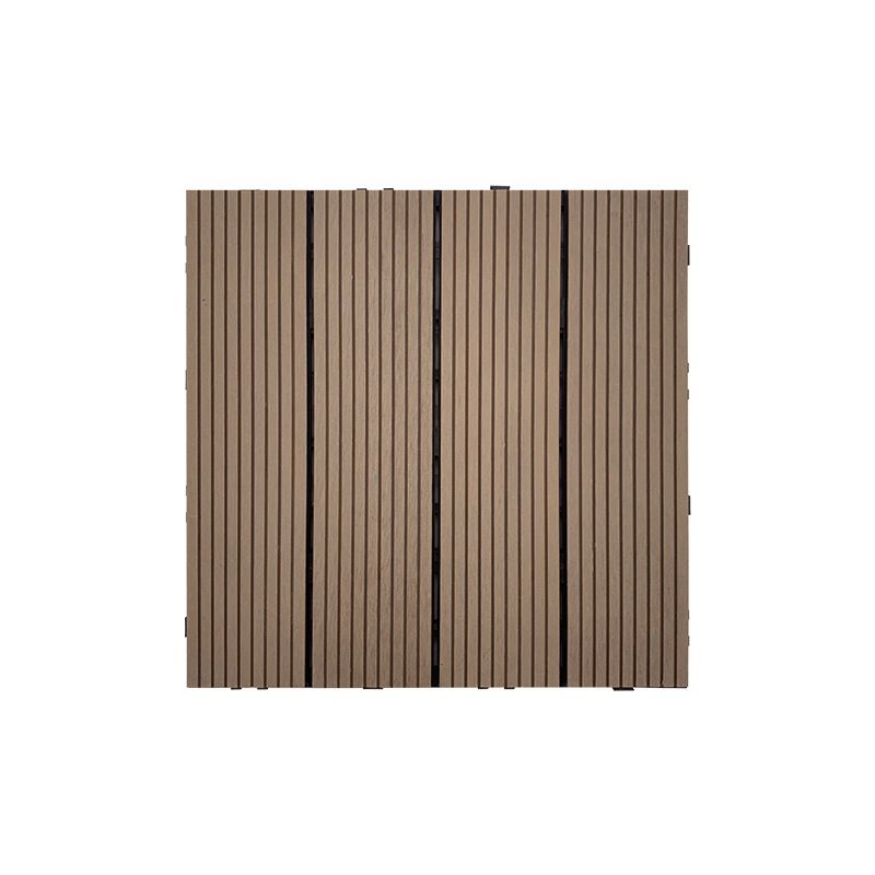 塑木地板 30x30x1.8cm - 咖啡色